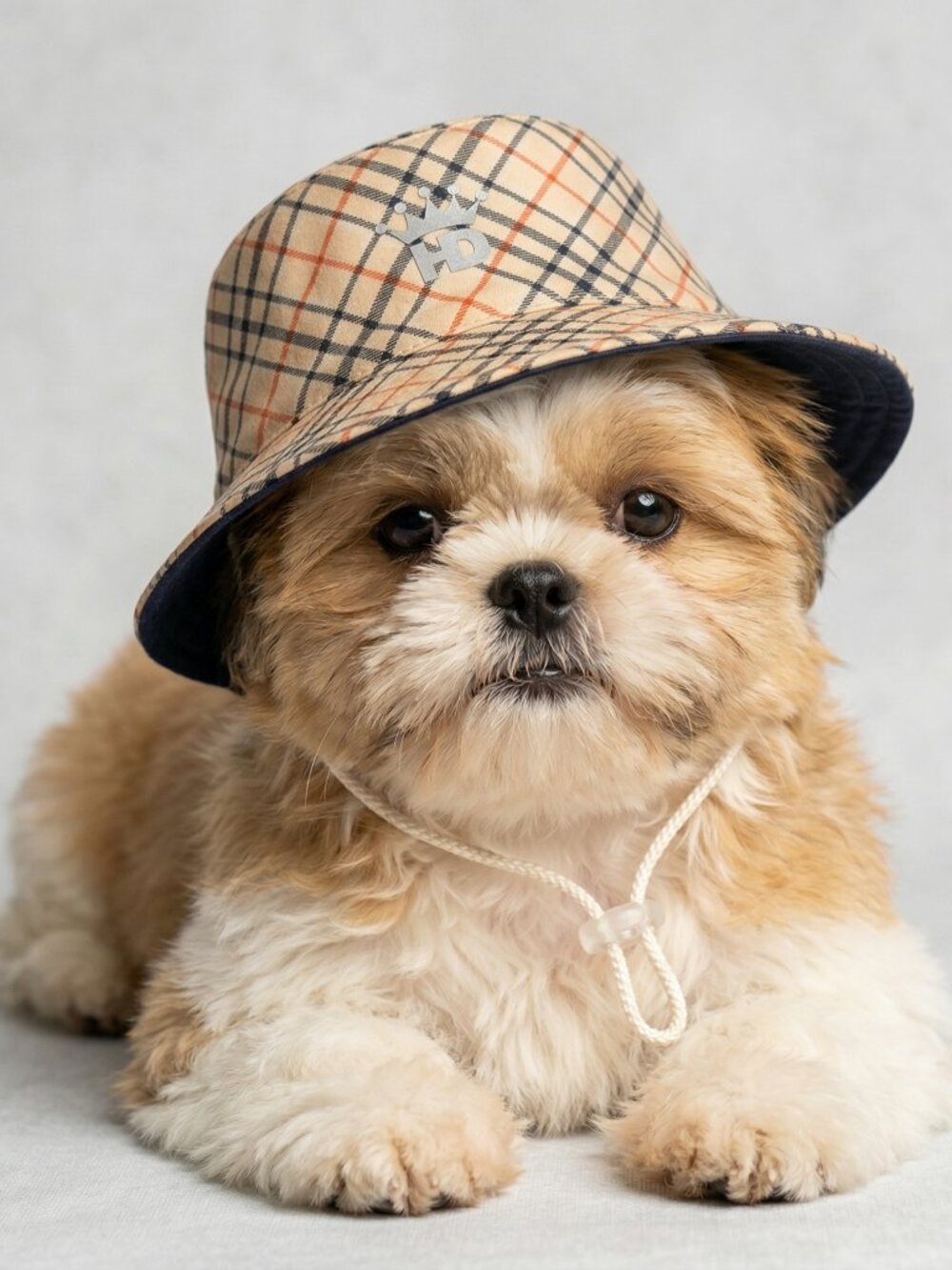 HD Rain Hat - Tan Plaid